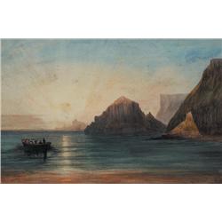 Andrew Nicholl RHA (1804-1886) THE STACK, PORTMOON, GIANT'S CAUSEWAY