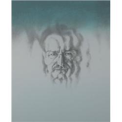 Louis le Brocquy HRHA (b.1916) IMAGE OF BONO (BLUE) 2003