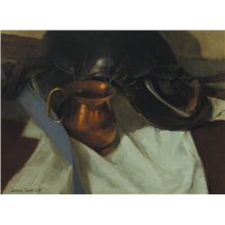 James English RHA (b.1946) COPPER TANKARD AND SADDLE, 2004