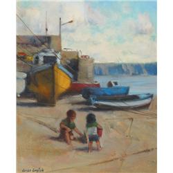 James English RHA (b.1946) LOUGHSHINNY, LOWTIDE