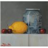 Image 1 : Paul Kavanagh (b.1946) CHINESE VASE, LEMON AND CHERRIES