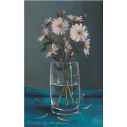 David Ffrench le Roy (b.1971) DAISIES IN A GLASS, 2010