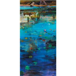 Kenneth Webb RWA FRSA RUA (b.1927) GARDEN AT DUSK, c.2000