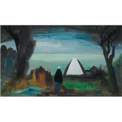 Markey Robinson (1918-1999) SHAWLIE AND COTTAGE