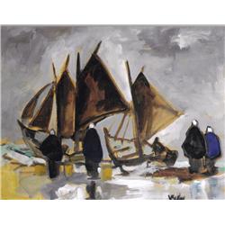 Markey Robinson (1918-1999) SHAWLIES AND BOATS