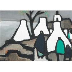 Markey Robinson (1918-1999) COTTAGES BY THE SEA