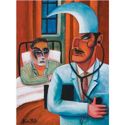 Graham Knuttel (b.1954) DOCTOR AND PATIENT