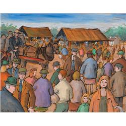Gladys Maccabe HRUA ROI FRSA (b.1918) MARKET DAY