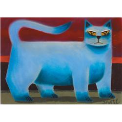 Graham Knuttel (b.1954) BLUE CAT