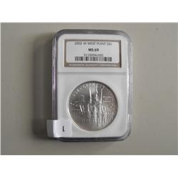 WEST POINT SILVER $1 NGC MS 69