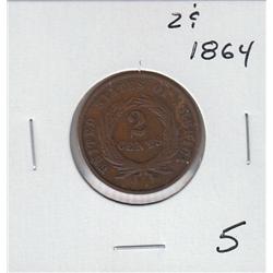 2 CENT 1864 PIECE SHIELD