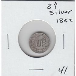 SILVER 3 CENT 1852
