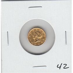 $1 GOLD LIBERTY EX JEWELRY PIECE NO DATE