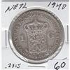 Image 2 : NETHERLAND 1940 .2315 OUNCE OF SILVER