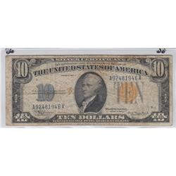 $10 NORTH AFRICA SILVER CERTIFICATE 1934