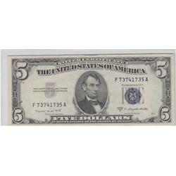 $5 SILVER CERTIFICATE 1953 B