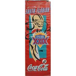 BIG 7 ft Super Bowl XXIX Welcome Banner Sign from Coke