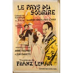 Le Pays Du Sourire Original Vintage French Opera Poster