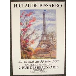 H.CLAUDE PISSARRO French Impressionist Art Poster Paris