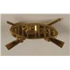 Image 1 : WWII ARMED FORCE INFANTRY GILT INSIGNIA UTICA NY--CRIMP