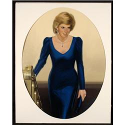 William Chambers Original Art Painting Lady Diana