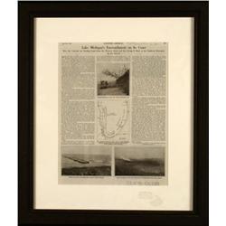 American Antique Magazine Lake Michigan 1919 Framed