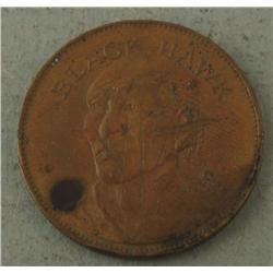 Black Hawk Sauk Tribe Vint Native American Indian Coin
