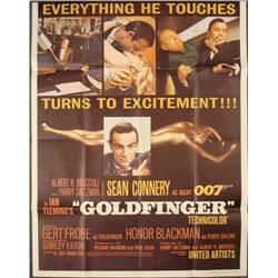 Original Huge Limited Edition Goldfinger Movie Poster