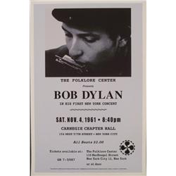 Anon : Bob Dylan, Carnegie Hall, 1961 Concert Poster