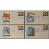 Image 1 : Set 4 Peter Max Environmental First Day Covers FDC 1974