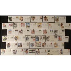 Lot 33 Diff First Day Covers FDC 1970s-1980