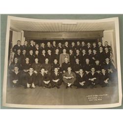 WWII 8X10 PHOTO OF NAVY GI'S @ LAKEVIEW CENTER 1944