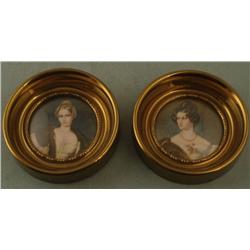 2 Vintage Lady Portraits frm Paintings A Cameo Creation