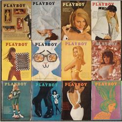 1967 Vintage Playboy Magazines Complete Collection 12