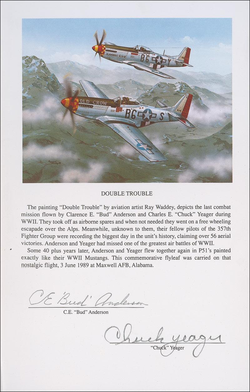C E Bud Anderson And Chuck Yeager