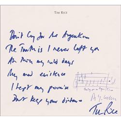 Tim Rice and Andrew Lloyd Weber