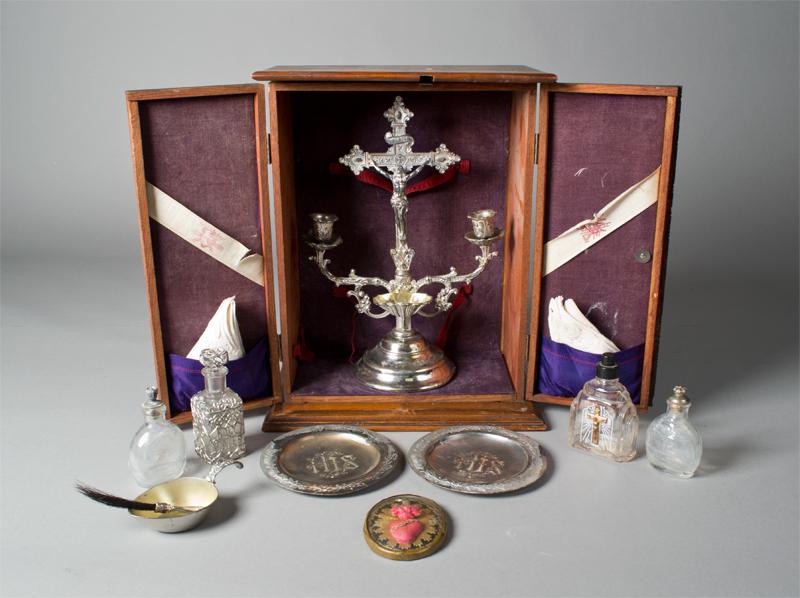 Last Rights Box Antique Catholic Last Rites/Sick Call Box
