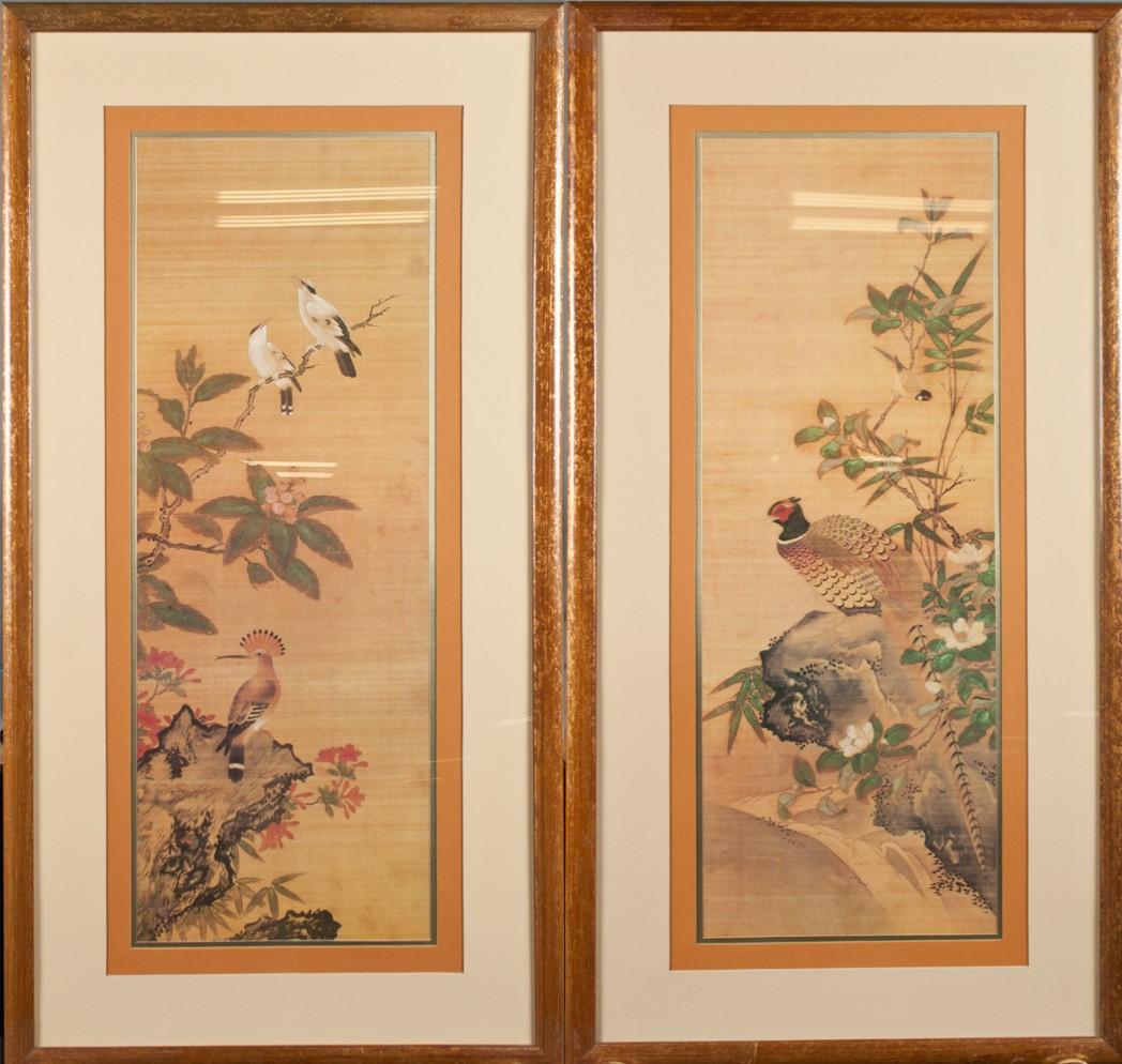 Pr. Of Japanese Framed Bird Prints
