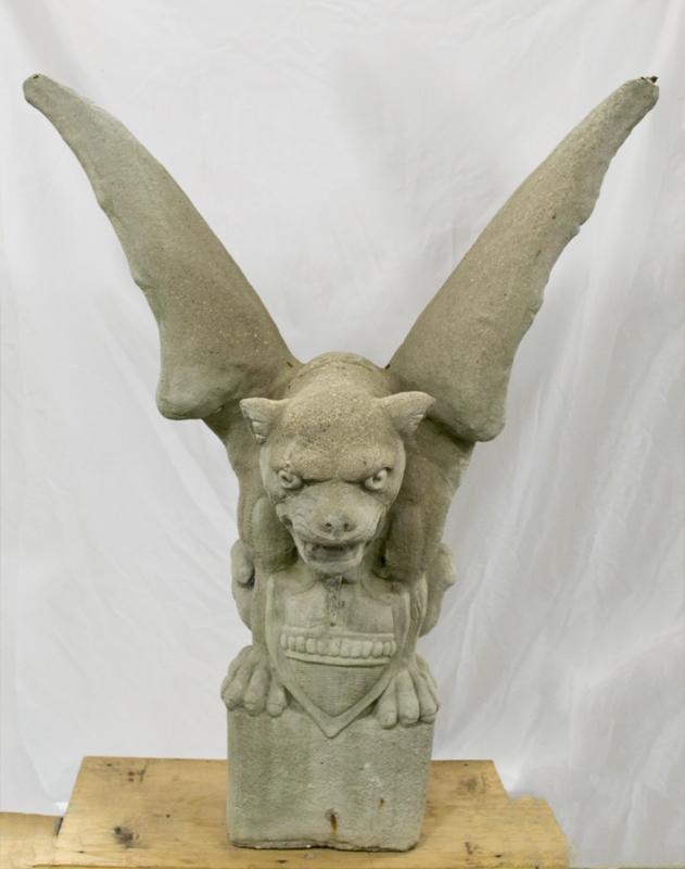 Impressive Stone Winged Gargoyle Statue