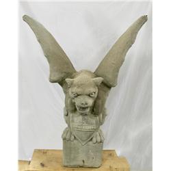 Impressive Stone Winged Gargoyle Statue