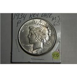 1934 P PEACE DOLLAR