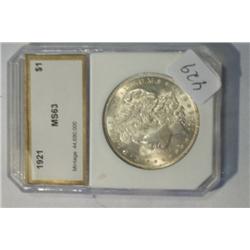 1921 P MORGAN  DOLLAR