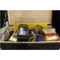 MOBILE WOODEN BIN OF SAFETY GEAR