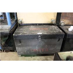 WOODEN MOBILE STORAGE BIN