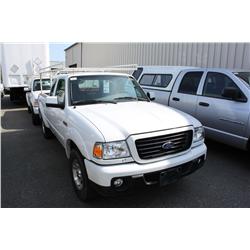 2008 WHITE FORD RANGER SPORT 2DR PICK UP