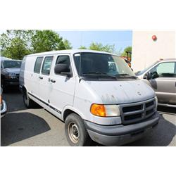 2001 GREY DODGE RAM 1500 CARGO VAN