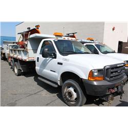 2000 WHITE FORD F-550 XL SUPERDUTY DUMP TRUCK