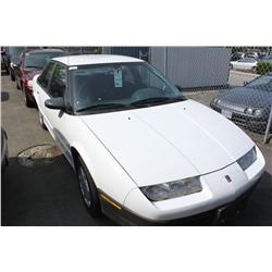 1992 WHITE SATURN SL1 4DR SEDAN