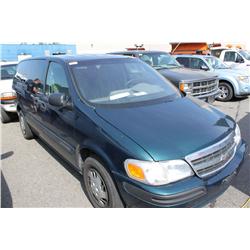 2001 BLUE CHEVROLET VENTURE CARGO VAN