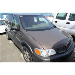 2001 BROWN PONTIAC MONTANA CARGO VAN